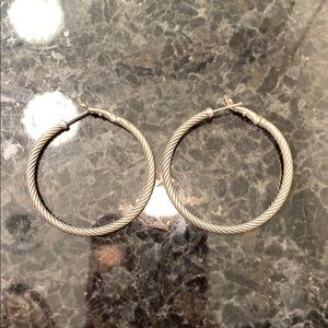 David Yurman silver hoops